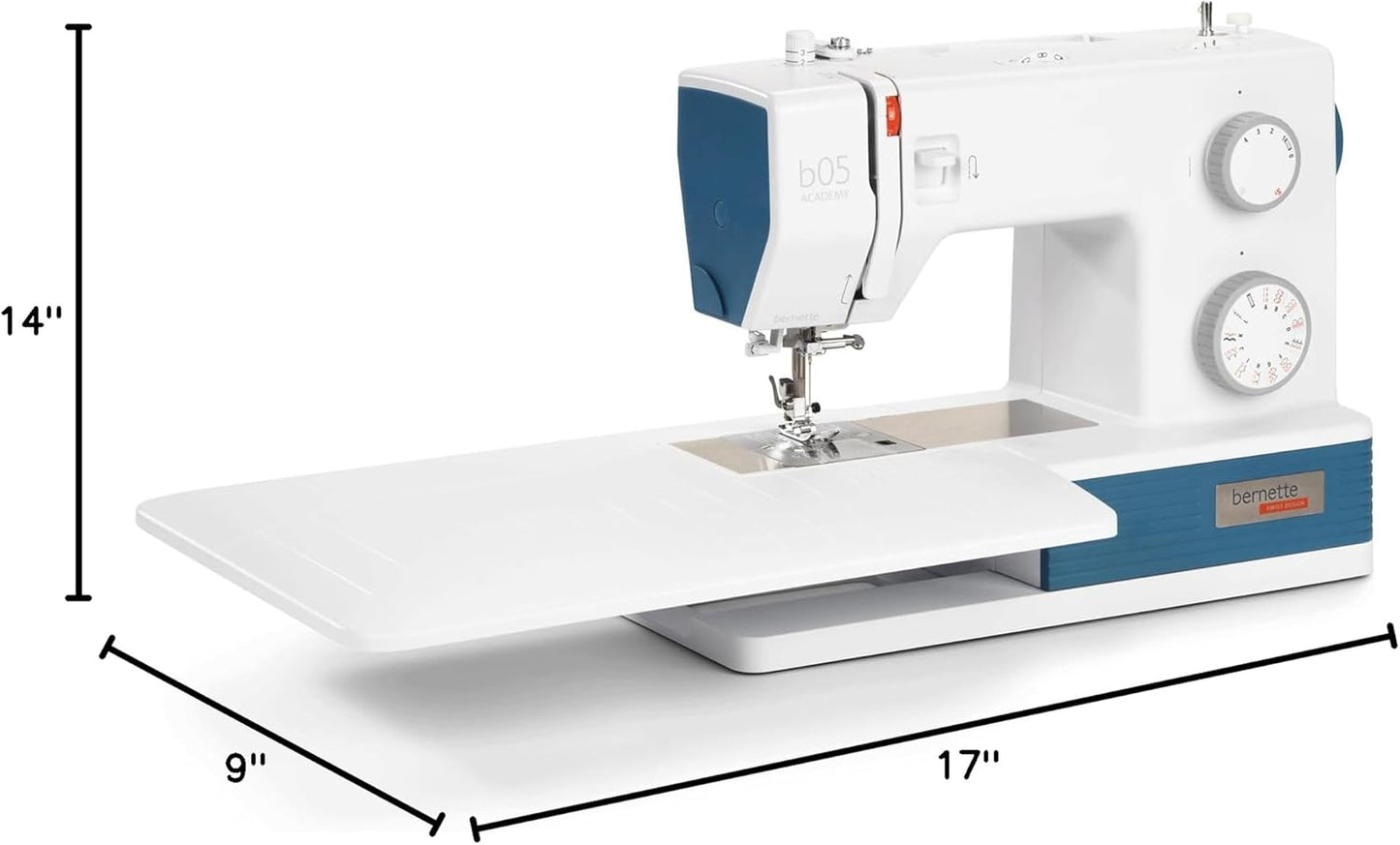 Bernette b05 Academy Sewing Machine with Rolling Tote Bag Bundle