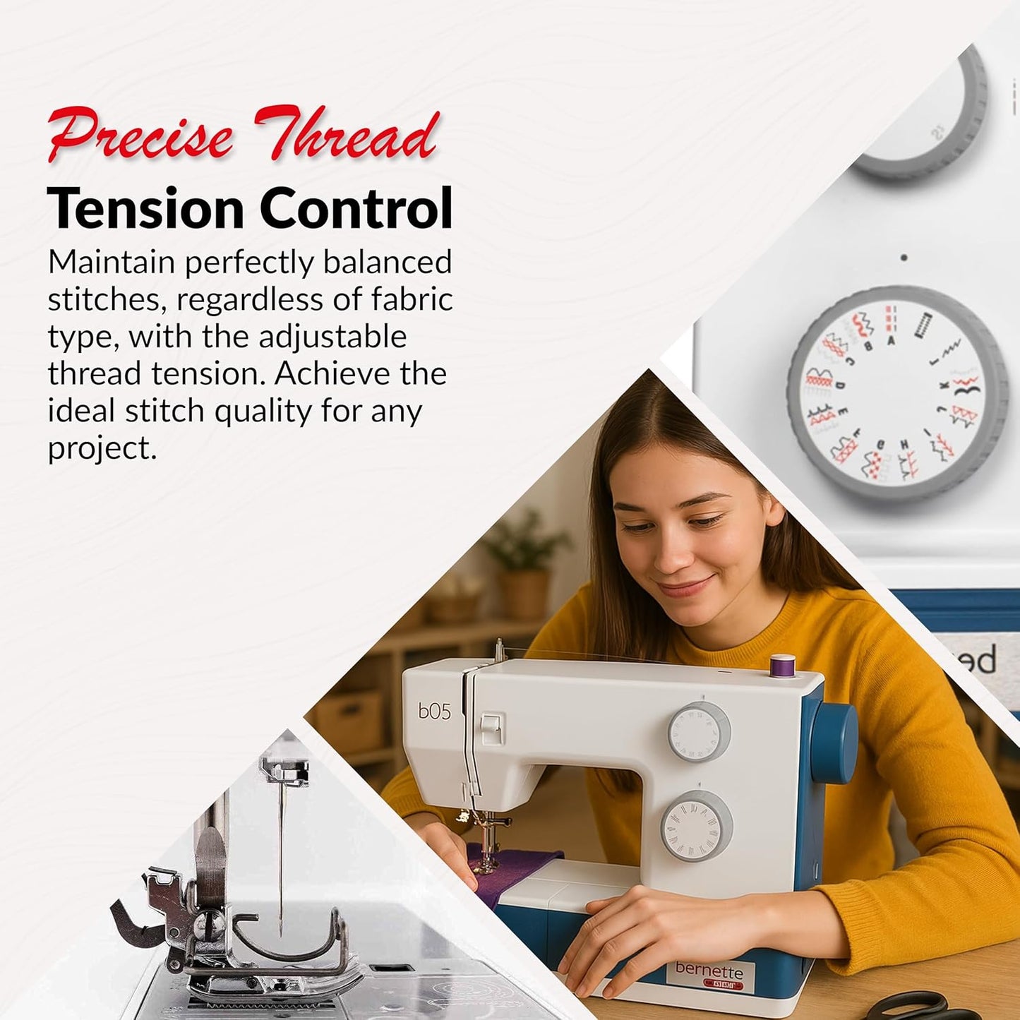 Bernette b05 Academy Sewing Machine + Cutting Set – Durable Power for Everyday Sewing Projects