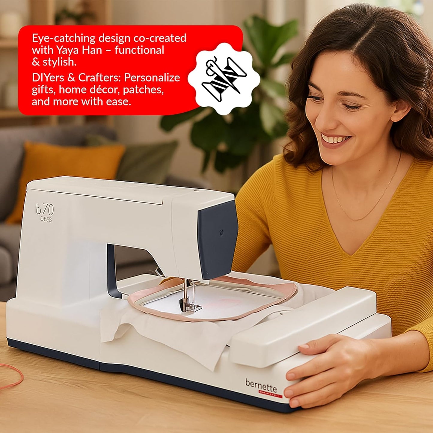 Bernette B70 DECO Embroidery Machine + Designer Bundle – Precision Embroidery Made Simple