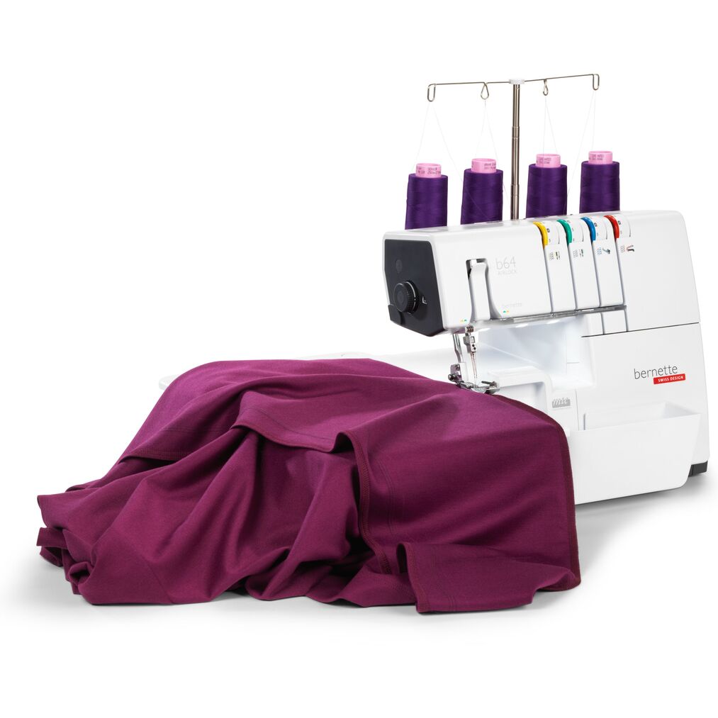 Bernette b64 Airlock Serger Machine Set with Accessories & Thread Bundle