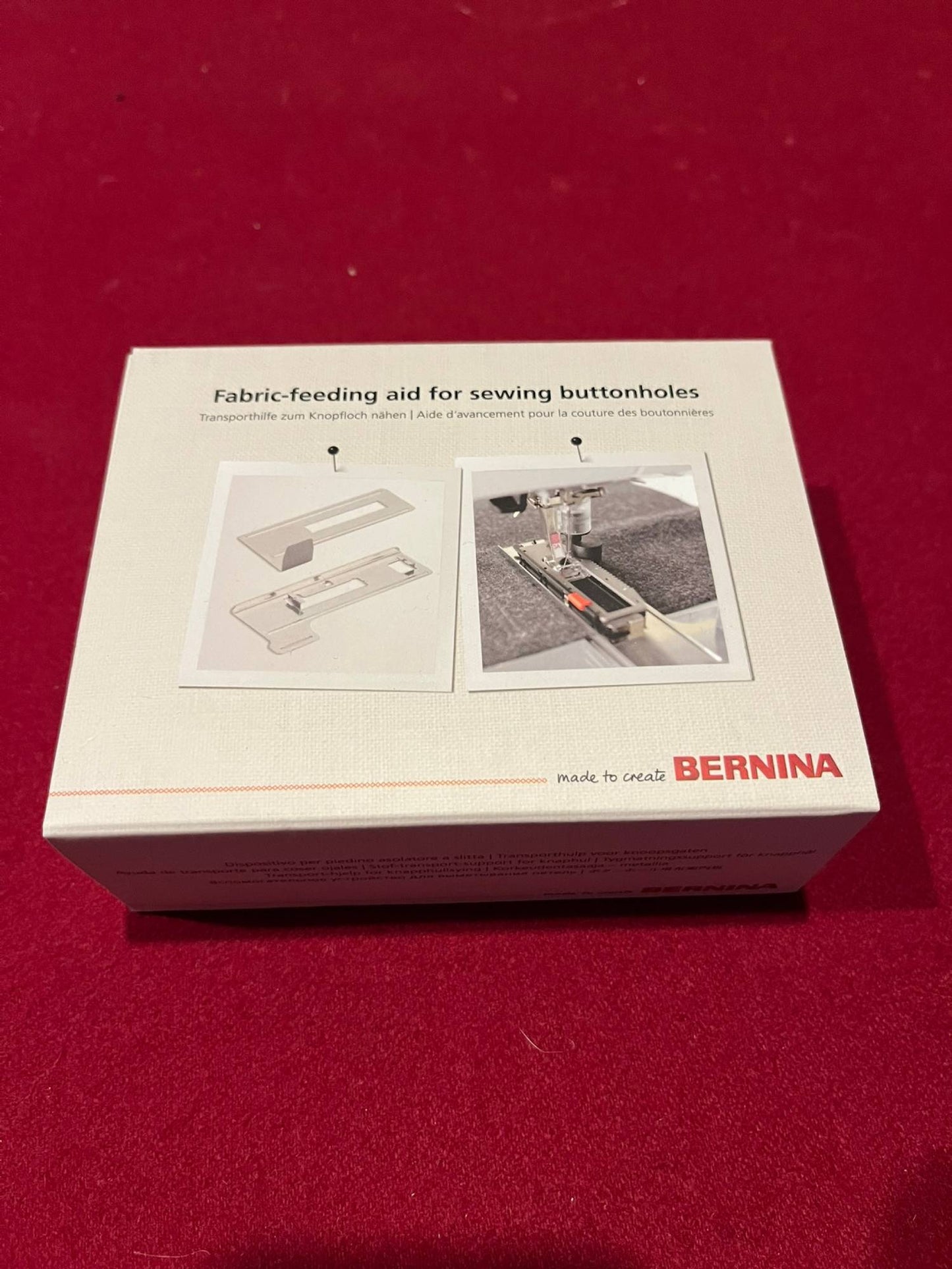 Bernina Fabric Feeding Aid for Sewing Buttonholes