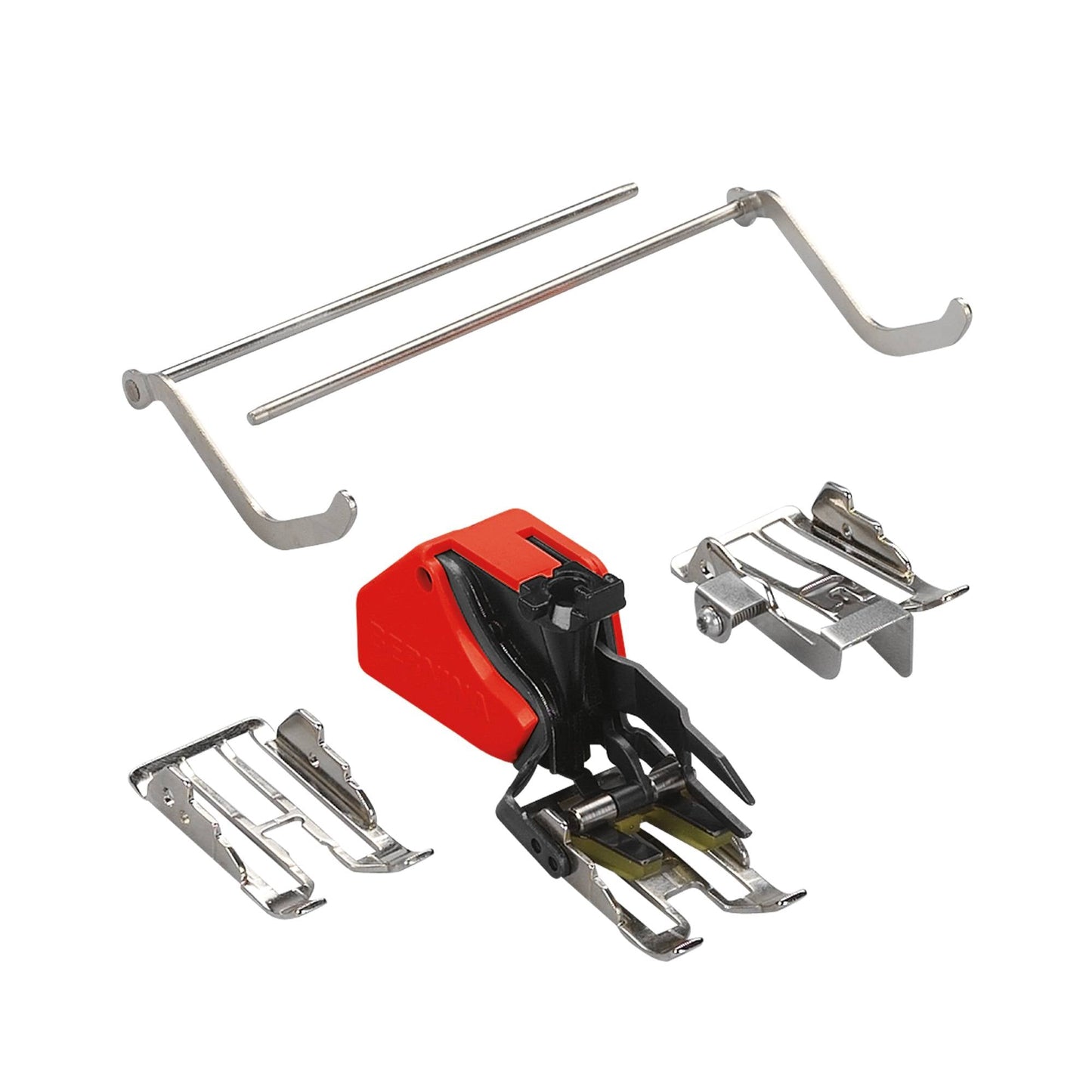 BERNINA #50 Three-Sole Walking Presser Foot with Seam Guide (Red)
