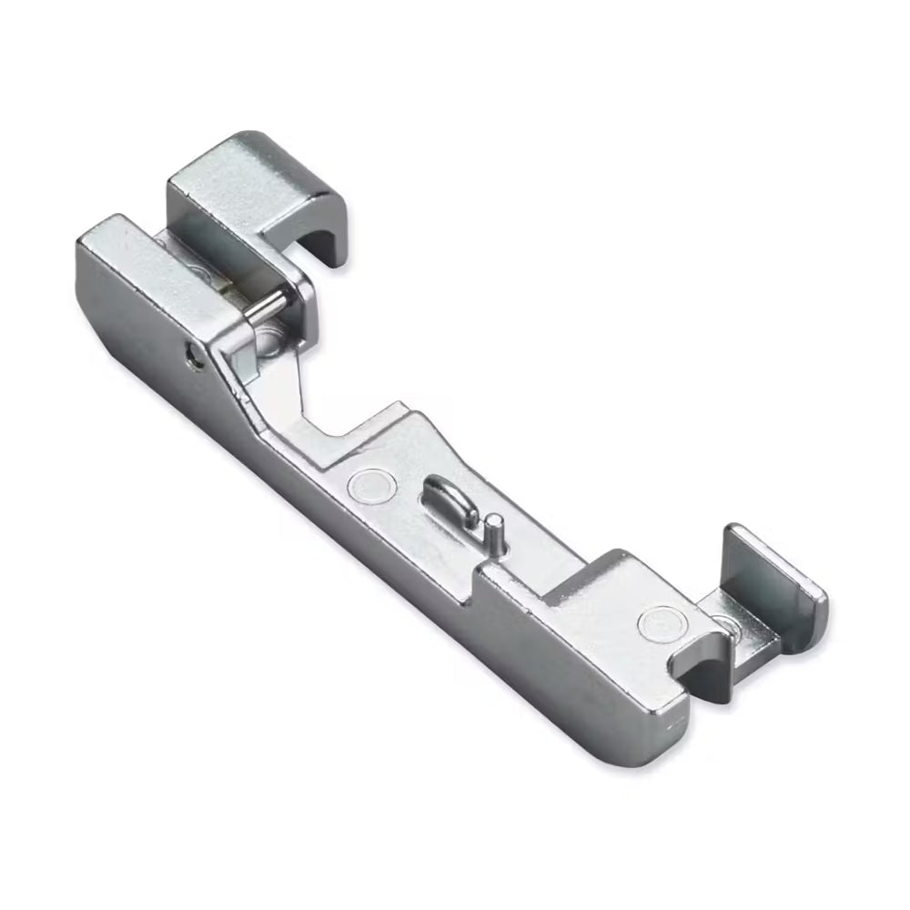 Metal sewing machine adapter foot designed for attaching presser feet and accessories