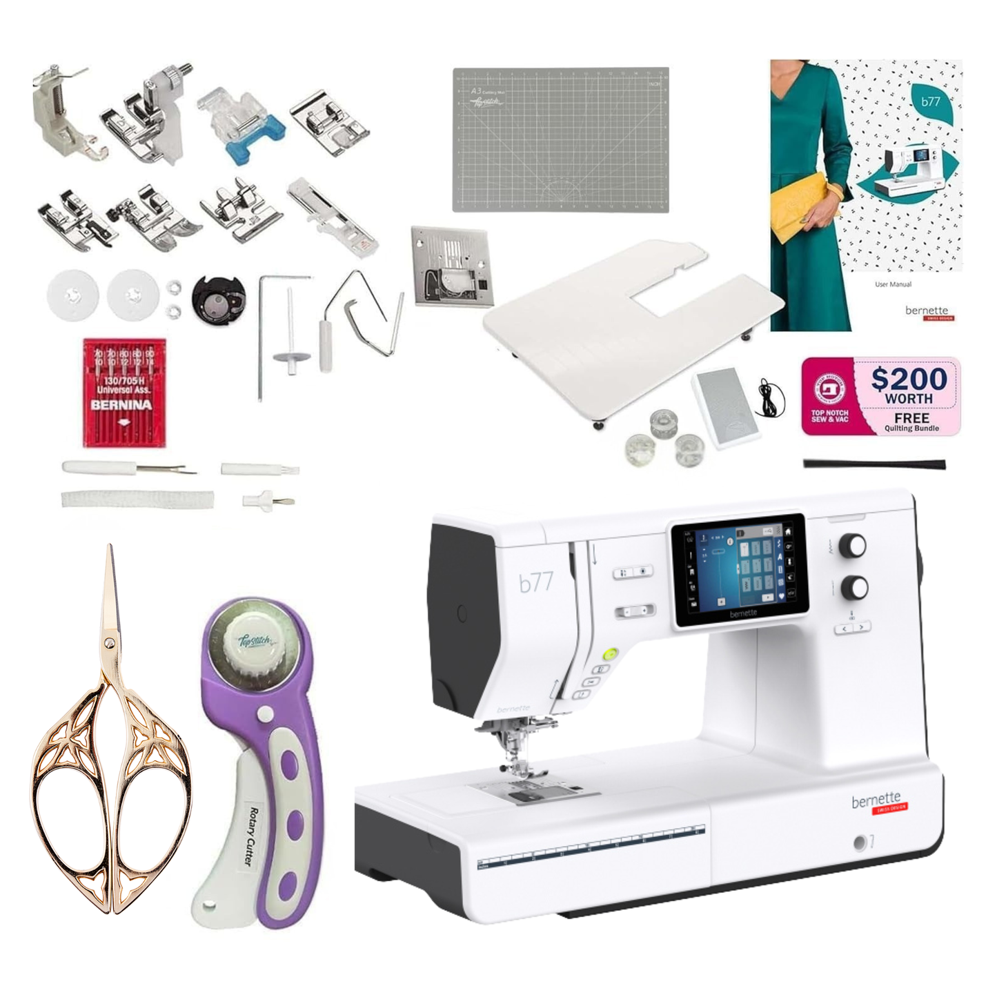 Bernette b77 Sewing & Quilting Bundle Set