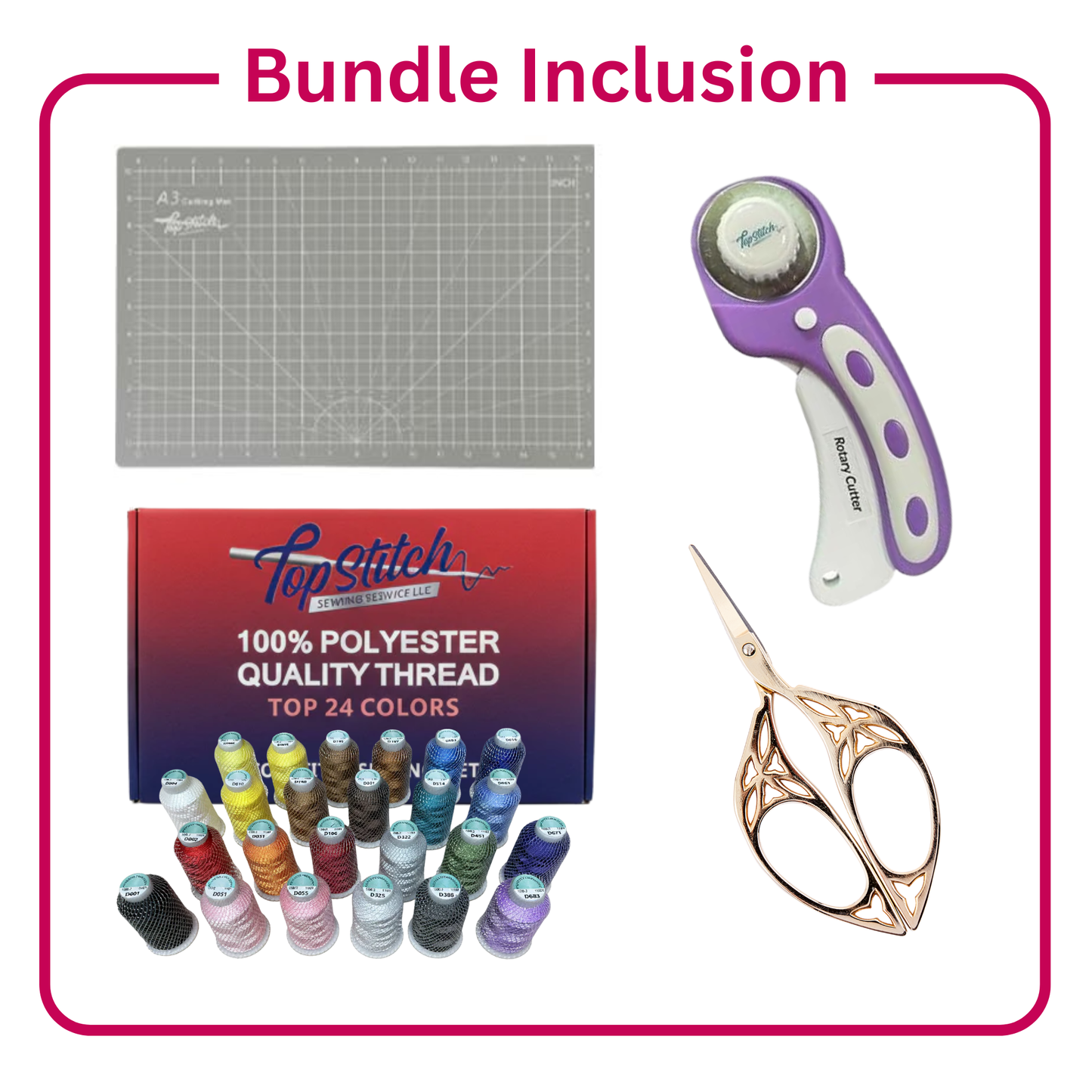 Bernette b44 Funlock Serger Machine Set with Accessories & Thread Bundle