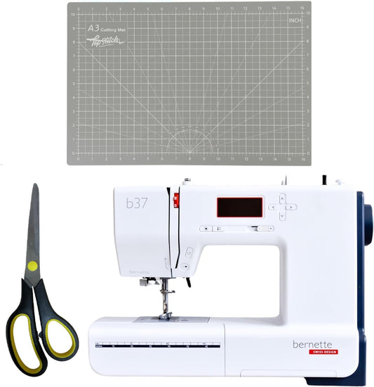 Bernette b37 Sewing Machine Bundle with Scissors & Cutting Mat