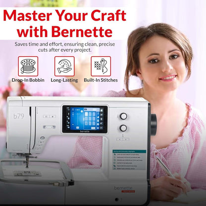 Bernette B79 Sewing and Embroidery Machine - Over $500 Worth Embroidery Bundle