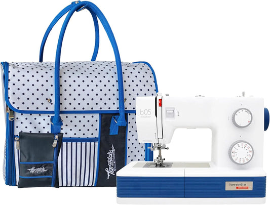 Bernette b05 Academy Sewing Machine with Rolling Tote Bag Bundle