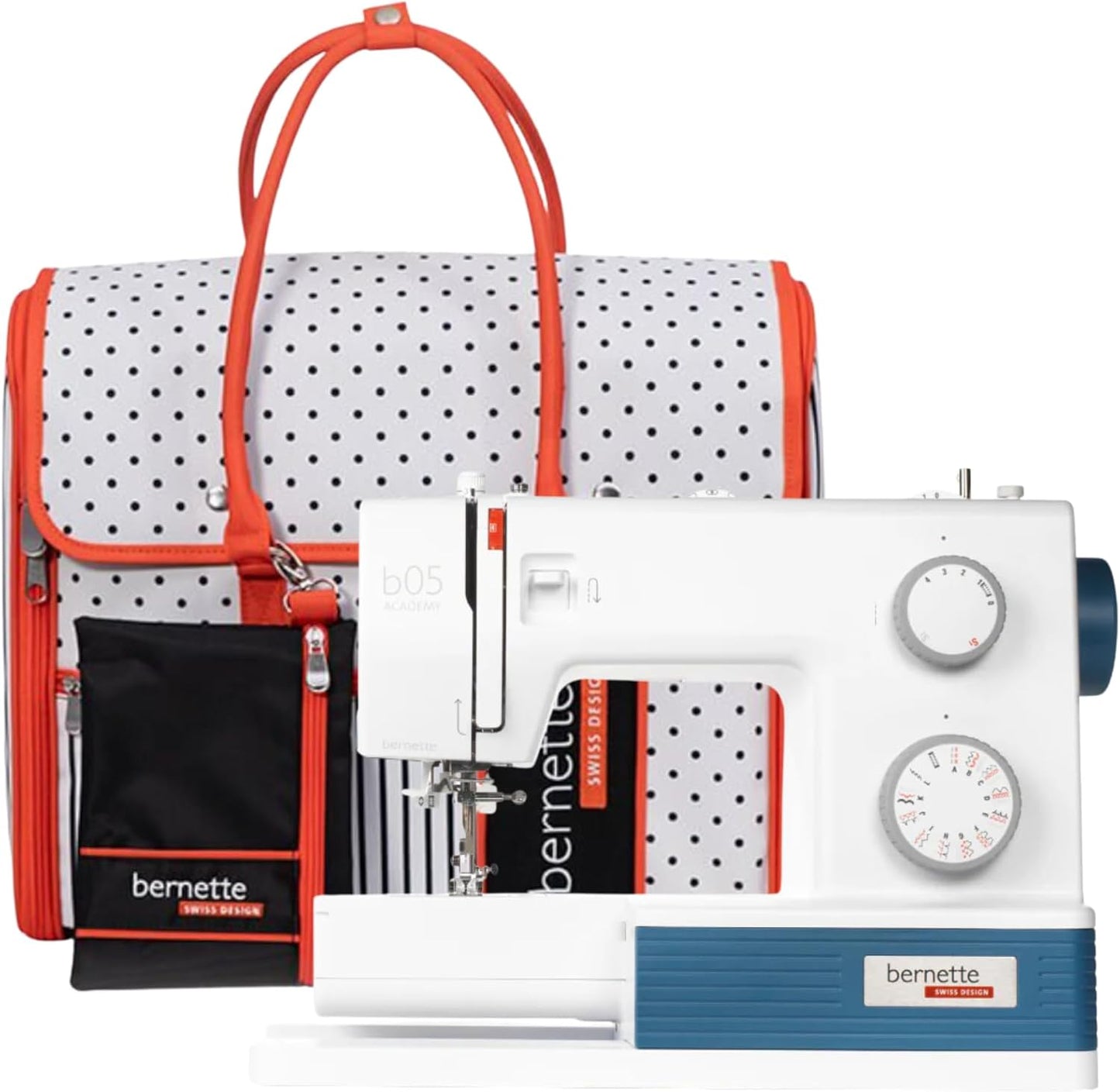 Bernette B05 Academy Sewing Machine Bundle with 30 Stitches, 12 Presser Feet, Extension Table & Exclusive Bernette Tote Bag