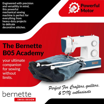 Bernette b05 Academy Sewing Machine + Cutting Set – Durable Power for Everyday Sewing Projects