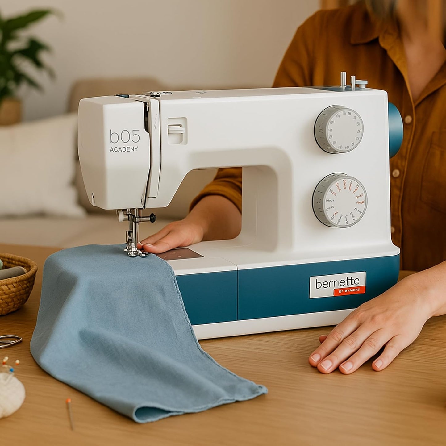 Bernette b05 Academy Sewing Machine with Rolling Tote Bag Bundle