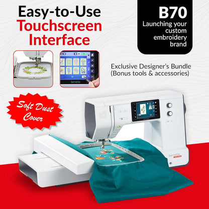 Bernette B70 DECO Embroidery Machine + Designer Bundle – Precision Embroidery Made Simple