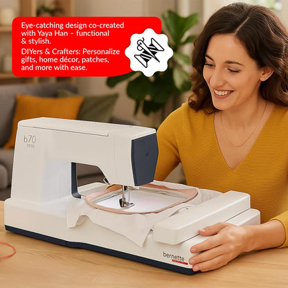Bernette B70 DECO Embroidery Machine + Designer Bundle – Precision Embroidery Made Simple