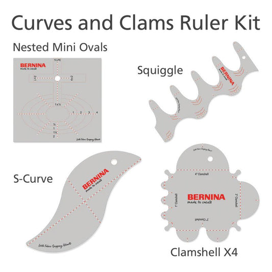 BERNINA Curves and Clams Ruler Set (4-Piece Set)