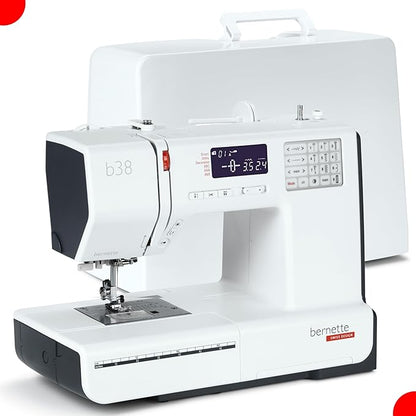 Bernette B38 Affordable Computerized Sewing Machine with $200 Quilting Bundle - Heavy-Duty Performance, Versatile for Experts and Beginners - Precision Craftsmanship for Creative Excellence