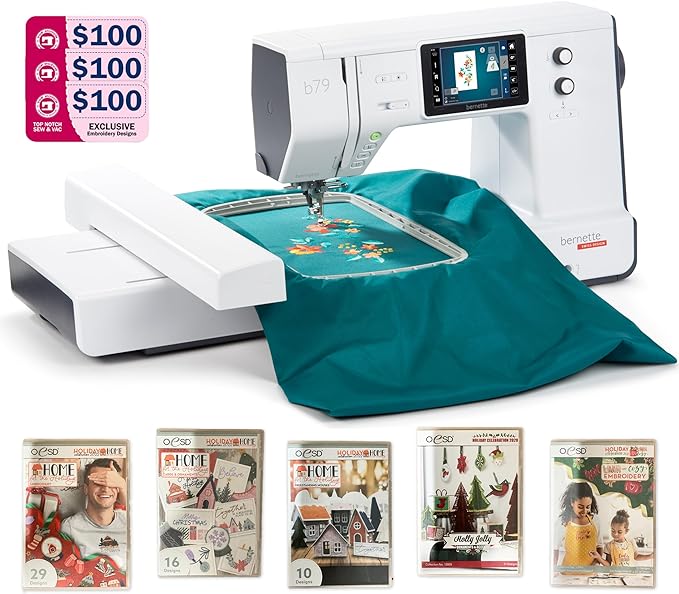 Bernette B79 Sewing and Embroidery Machine - Christmas Design Bundle