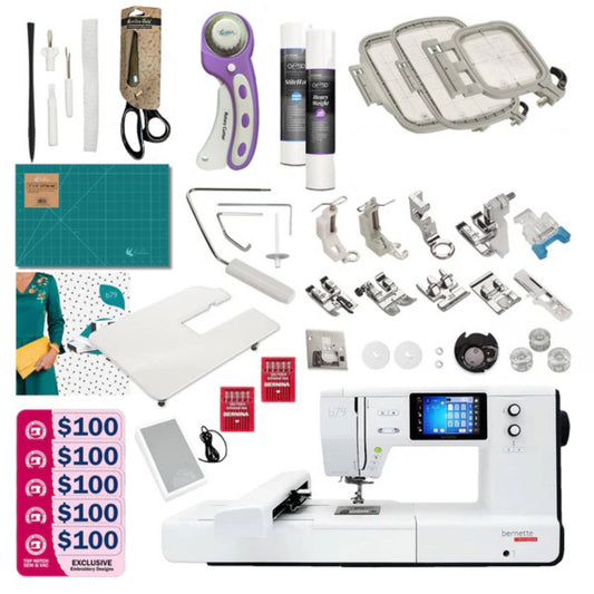 Bernette B79 Sewing & Embroidery Machine Deluxe Bundle