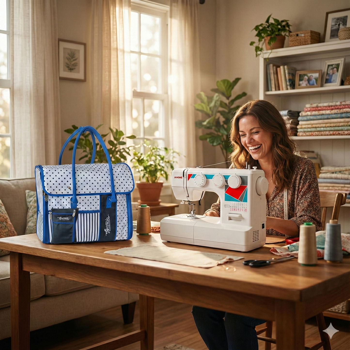 Top Stitch Portable Padded Sewing Machine Tote Bag