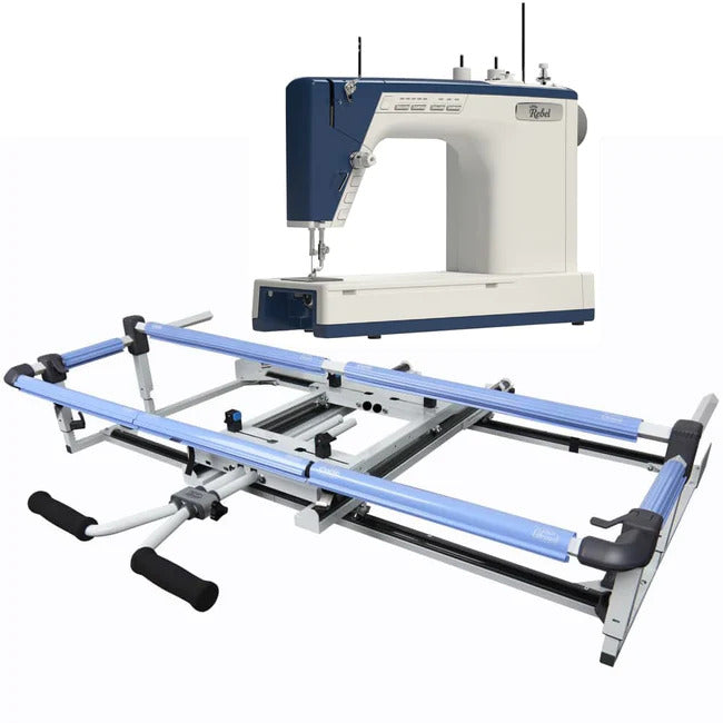 Grace Little Rebel Sewing & Quilting Machine (with Grace Cutie Table Top Fabric Frame) - with FREE Accessory Bundle