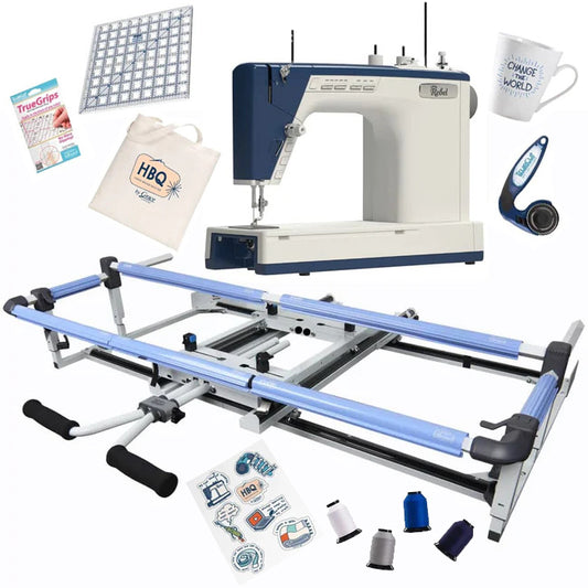 Grace Little Rebel Sewing & Quilting Machine (with Grace Cutie Table Top Fabric Frame) - with FREE Accessory Bundle