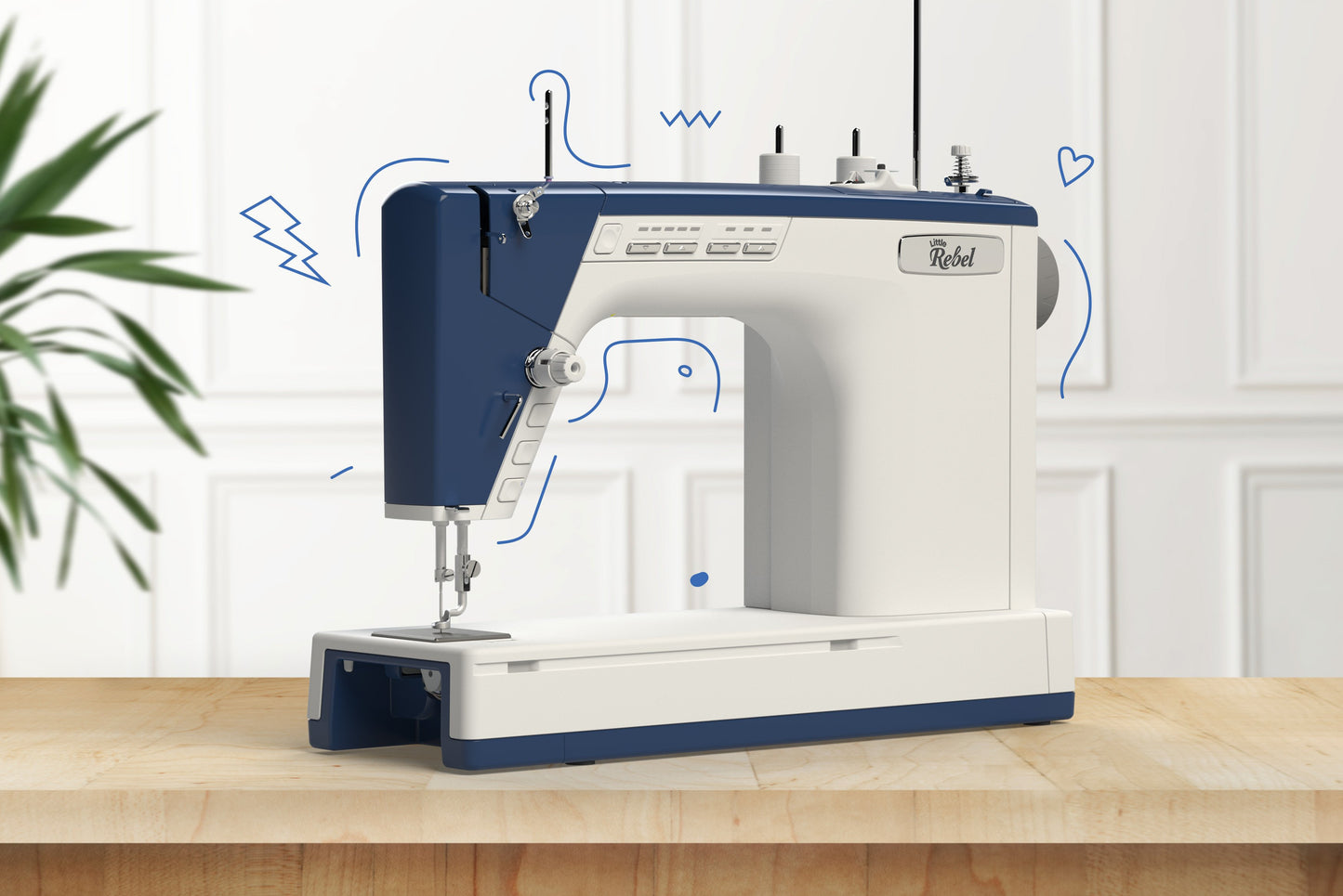 Grace Little Rebel Sewing & Quilting Machine (with Grace Q-Zone Queen Frame) - with FREE Accessory Bundle