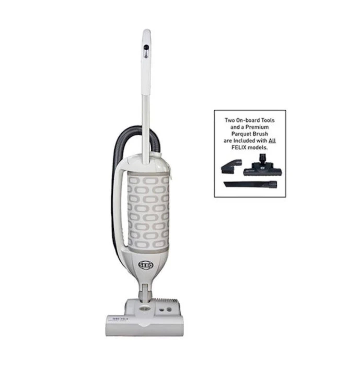 SEBO Felix 1 Premium White Upright Vacuum Cleaner - 9808AM
