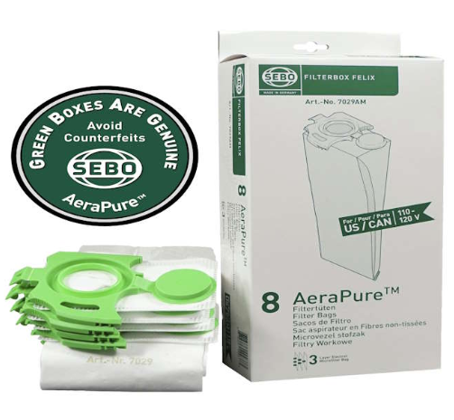 SEBO Felix AeraPure Filter Bags - 216 Pack
