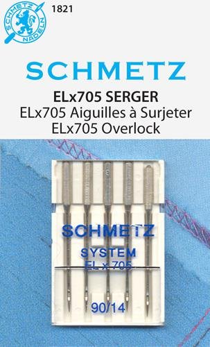 Schmetz Needle Serger ELX705 Size 90/14 (Pack Of 5)