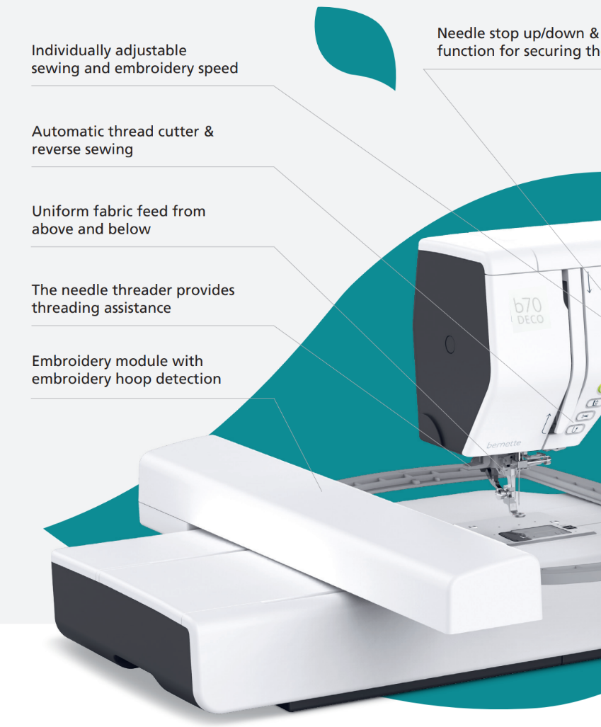 Bernette B70 DECO Computerized Embroidery Machine