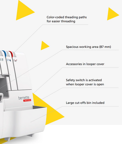 Bernette B44 FUNLOCK Overlock Serger Machine features
