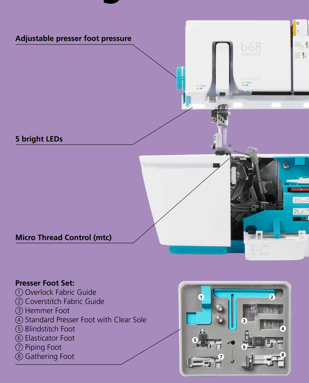 Bernette 68 Maker Overlocker & Coverstitch Machine
