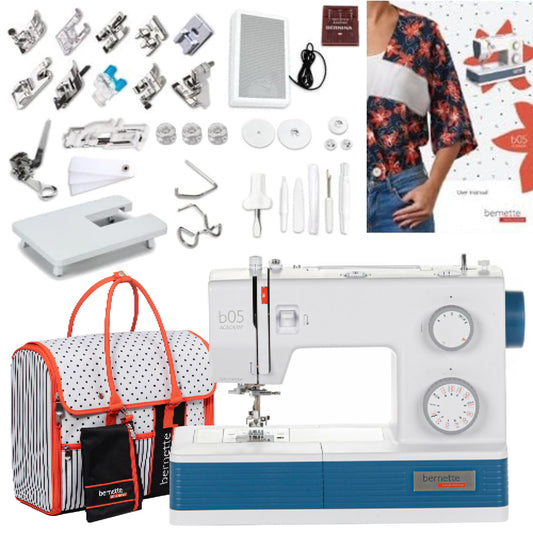 Bernette 05 Academy Sewing Machine with tote bag bundle