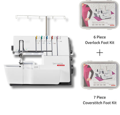 Bernette overlock machine with essential foot kits for perfect stitching