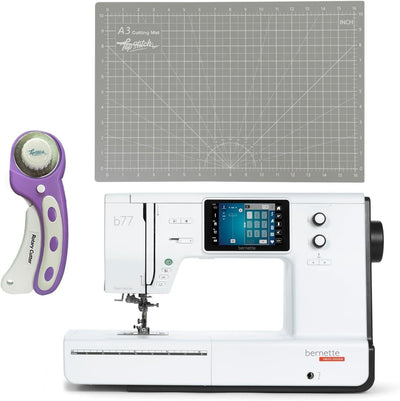 Bernette b77 Sewing & Quilting Machine + Top Stitch Cutting Set – Computerized Precision Meets Creative Freedom
