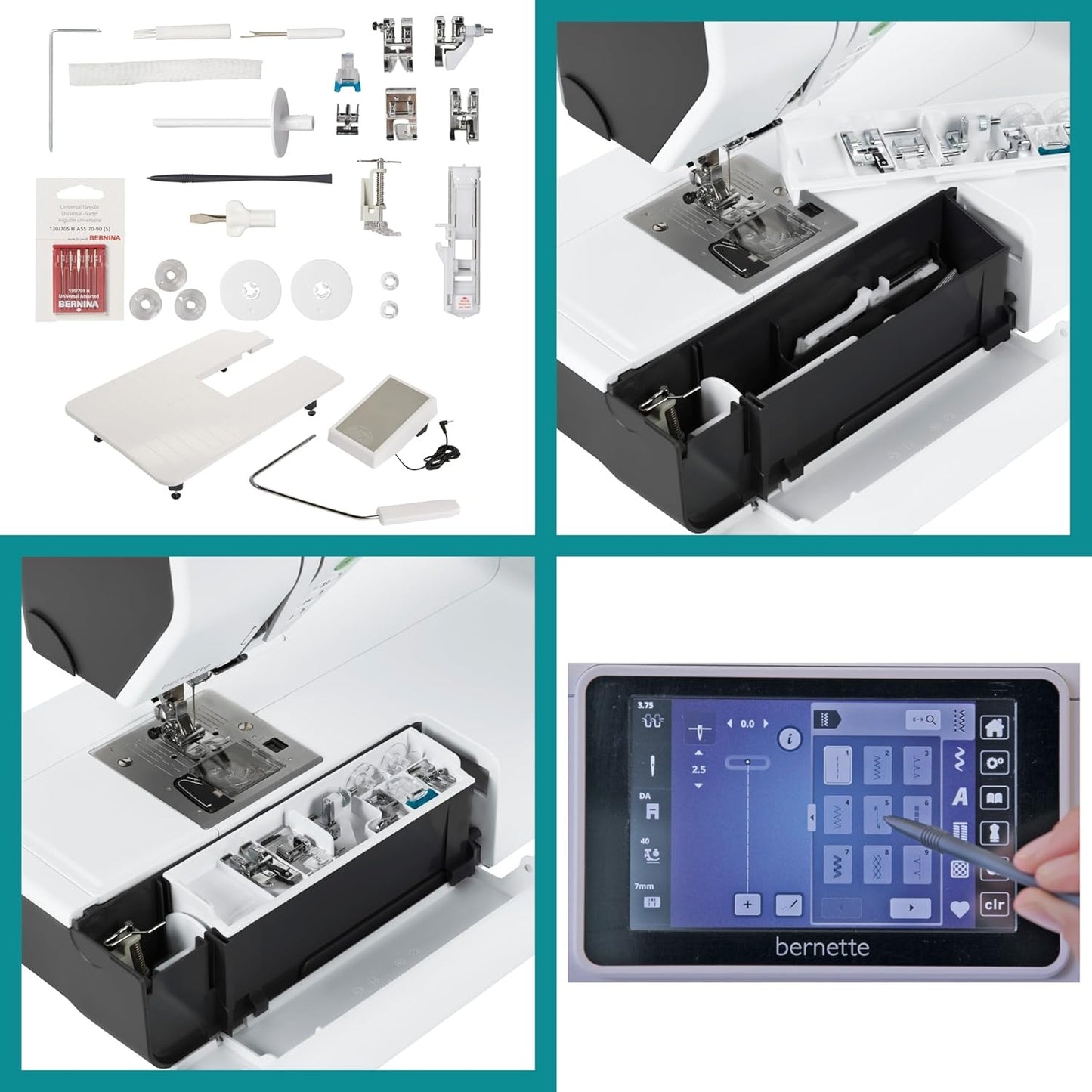 Bernette b77 Sewing & Quilting Machine + Top Stitch Cutting Set – Computerized Precision Meets Creative Freedom