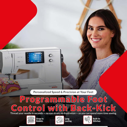 Bernette b77 Sewing & Quilting Machine + Top Stitch Cutting Set – Computerized Precision Meets Creative Freedom