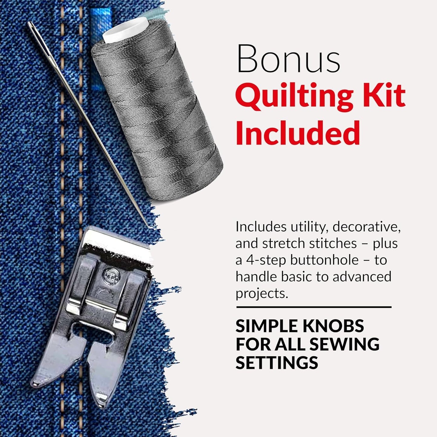 Bernette B33 Complete Sewing Machine Kit with 23 Stitches, LED Light, Rotary Mat, Scissors & Full Accessories Set