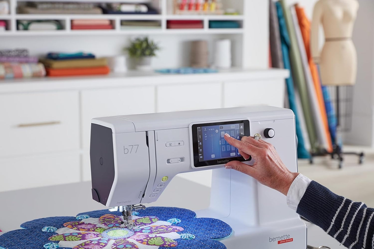 Bernette b77 Sewing & Quilting Machine + Top Stitch Cutting Set – Computerized Precision Meets Creative Freedom