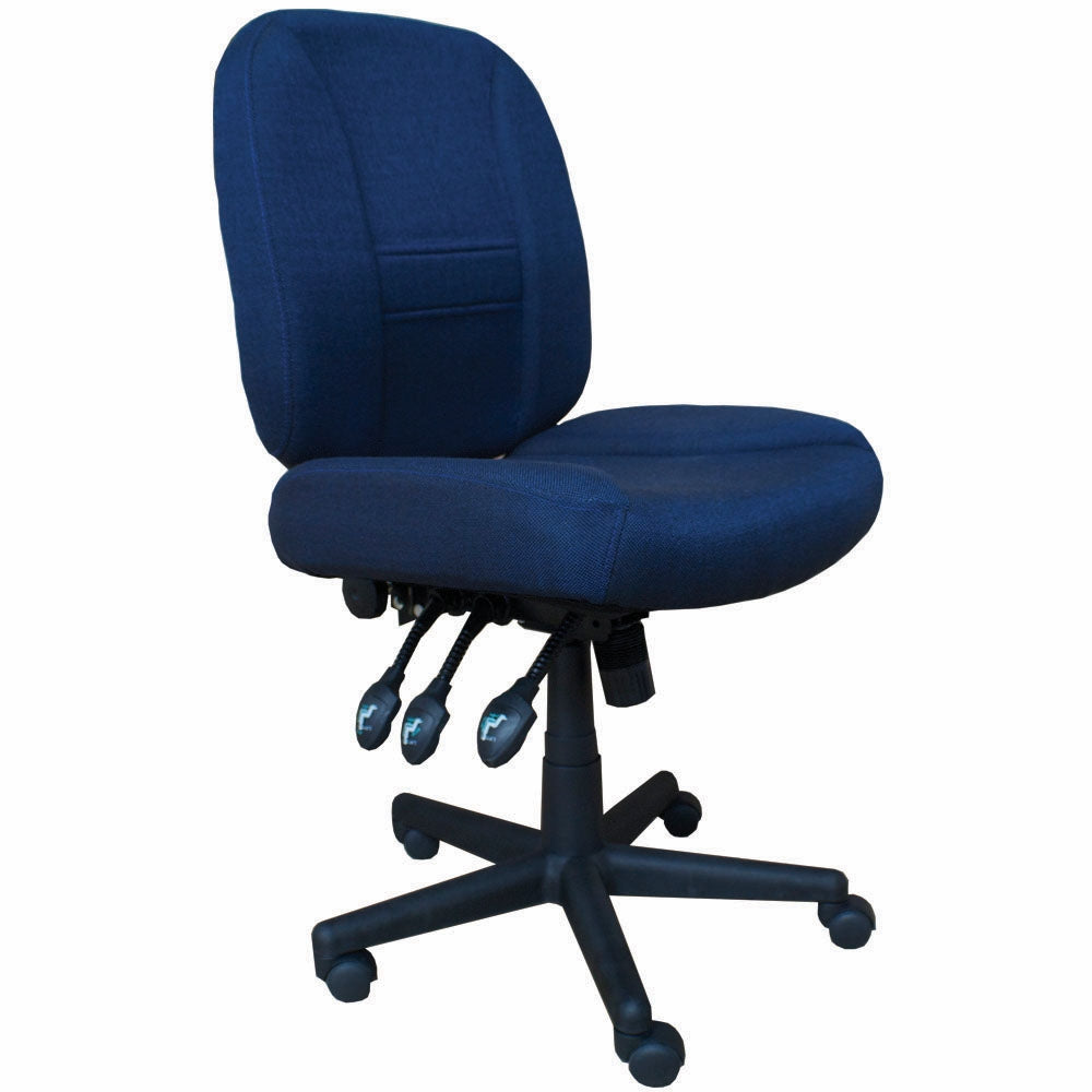Horn Sewing Chair with Back Support Blue